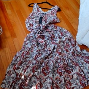 Rachel Zoe, size 12, cream/purple/orange/black